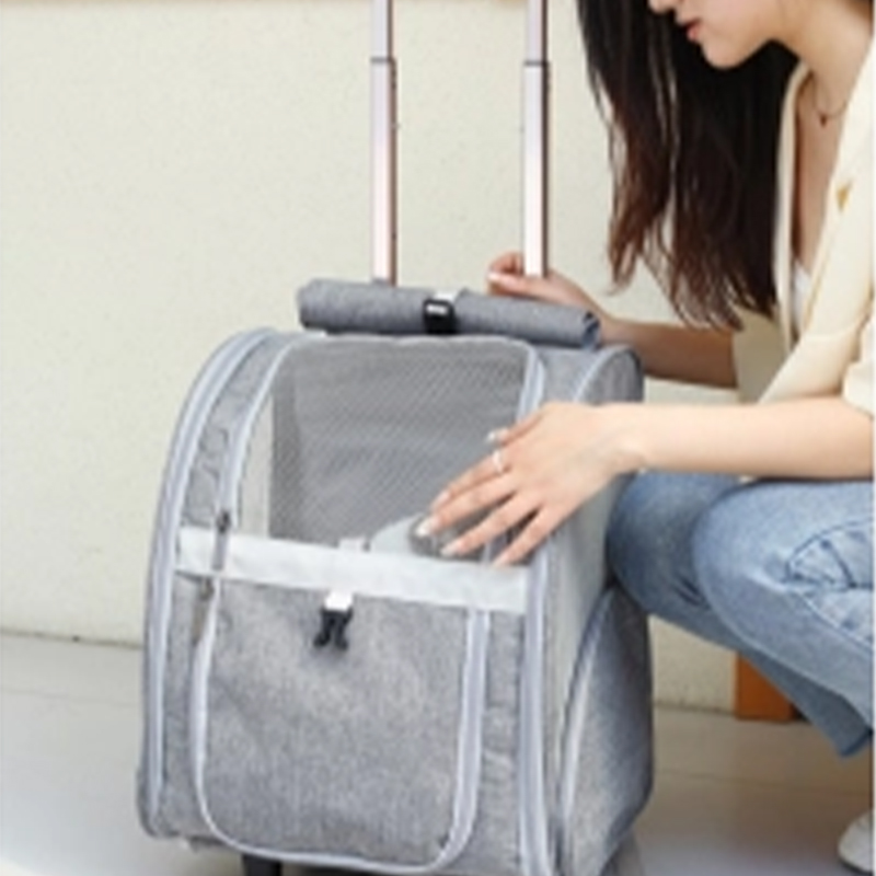 All-in-One Canine Convenience Kit: Sturdy Rolling Kennel for Stress-Free Transportation of Your Furry Companion