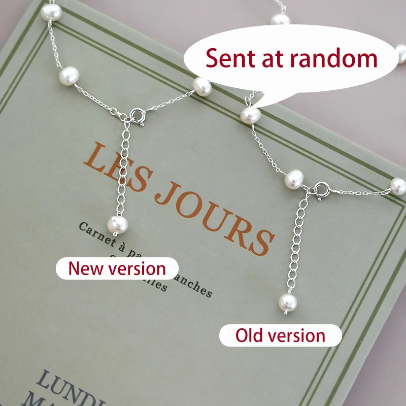 ASHIQI 925 Sterling Silver Anklet Natural Pearl Chain Bohemian Vintage Footwear Leg Bracelets Female Foot Jewelry 240408