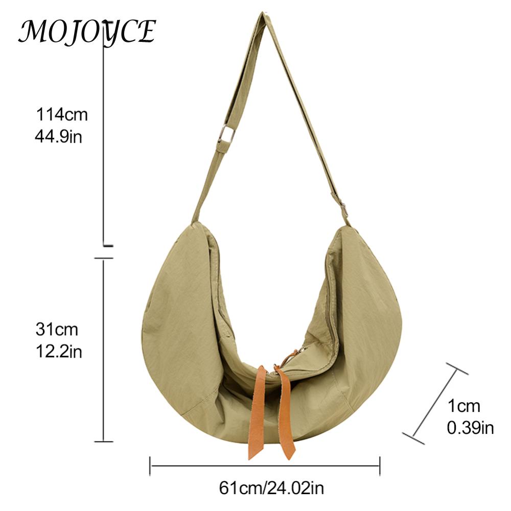 Women Dumpling Bag Trendy Crescent Bag Adjustable Strap Half Moon Bag Large Capacity Solid Color Shoulder Bag Trendy Satchel Bag