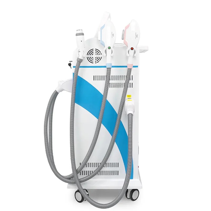 High Powerful 4 Handles E-light + ND YAG + RF Beauty Device Fast Hair Removal Picosecond Laser Tattoo Removal Face Lift Acne Treatment Machine