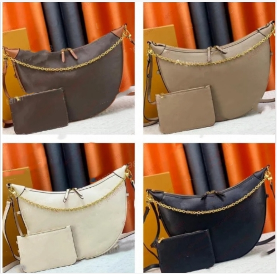 Womens bag designer bags Reverse canvas Cowhide leather trim Gold zipped pouch France chain Purse Pouch Evening Bags More colors 46725