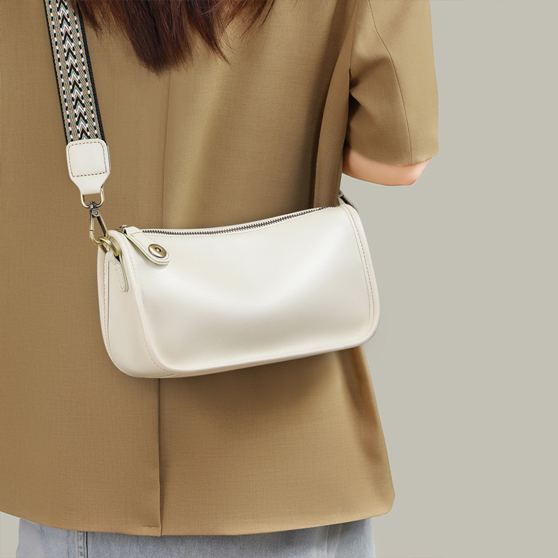 New Genuine Leather Women's Dumplings Summer Armpit High-end Crossbody Commuting Shoulder Bags