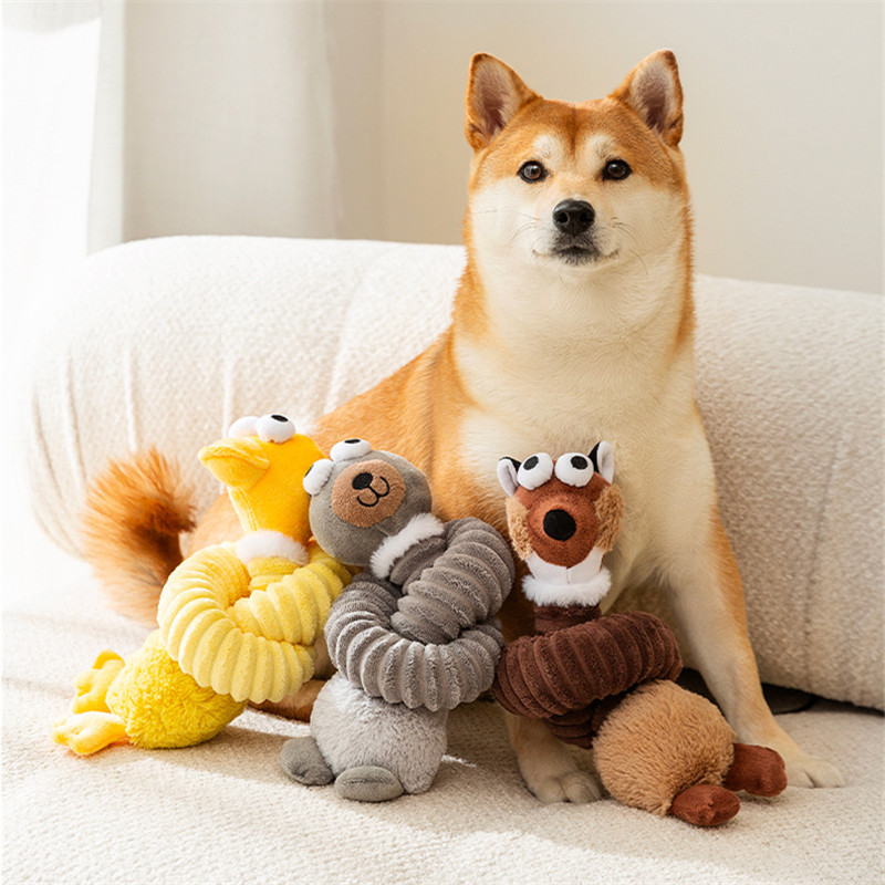 Funny Pet Toys For Dogs Plush Chewing Toy Teeth Grinding Interactive Chew Squeaky Dog Toys Pet Supplies