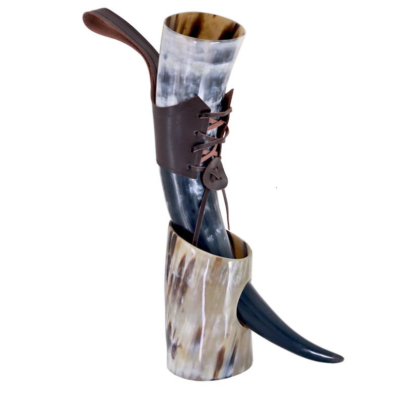 Handicrafts Viking Drinking Horns Beer Glasses Tartar Jars Bull Horn Bickel Containers Viking Drinking Cups 241107