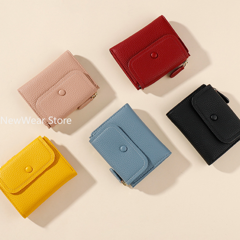 Small Pu Leather Women Wallet Mini Lady Coin Purse Pocket Yellow Female Wallet Girl Money Clip Brand Small Women Wallets Purse