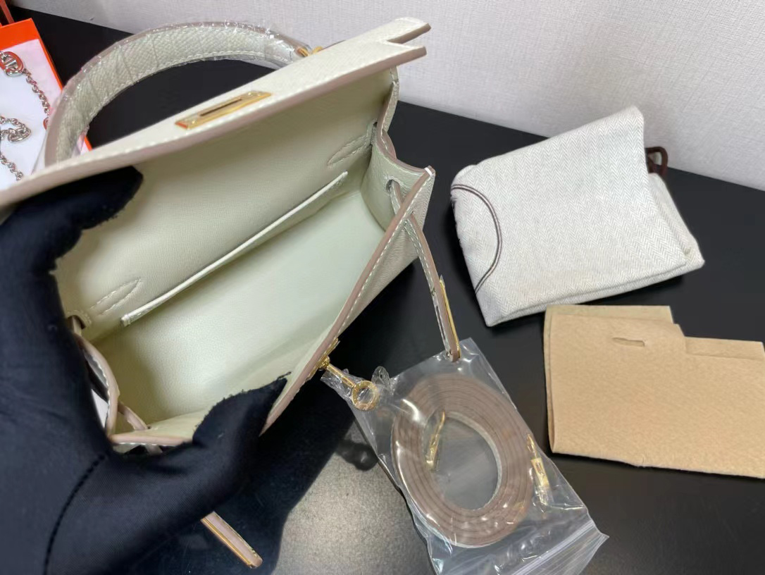10A quality women purse Designer bag 19CM mini clutch Tote Gold Silver metal Handmade calfskin Luxury Handbag classic fashion Epsom leather Crossbody 
