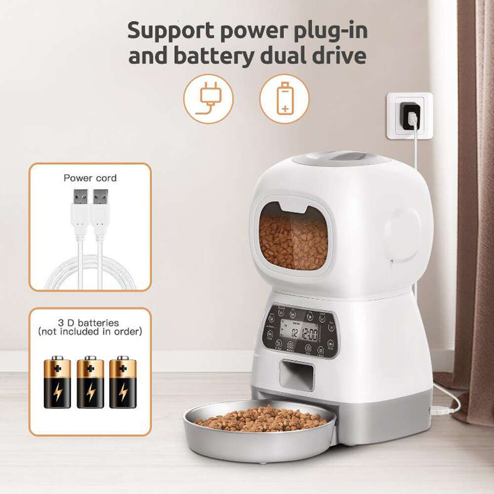 3.5L Automatic Pet For Cats WiFi Smart Swirl Slow Dog Feeder With Voice Recorder Large Capacity Timing Cat Food Dispenser