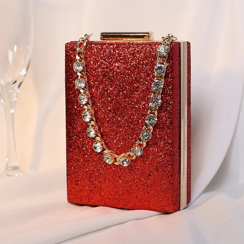 Clutch Purse For Women High-Grade Box Dia Chain New In Handbag Fashion Trend Party Bride Wedding Designer Evening Bag