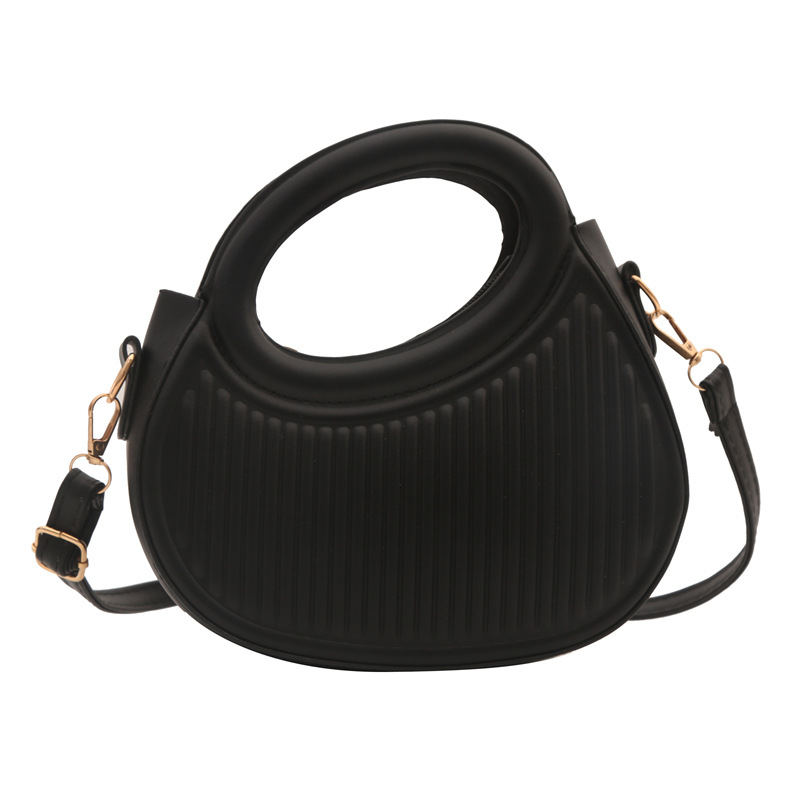 Women's Pleated Personalized Trendy Simple Commuting Crossbody Bag Free Shipping.