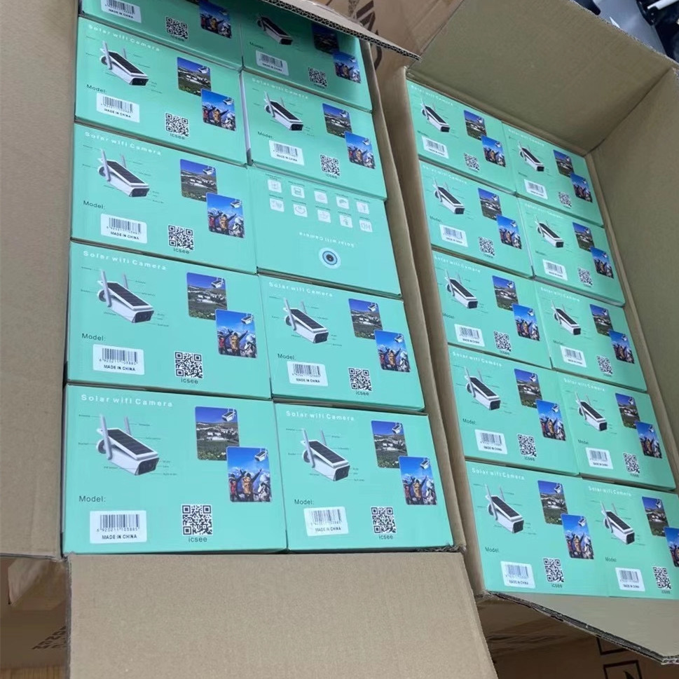 By sea shipping Wireless WIFI with Wall Lights Panel WiFi Outdoor Waterproof Camera Rechargeable Power 1080P Night Vision PIR Cloud Security Cam