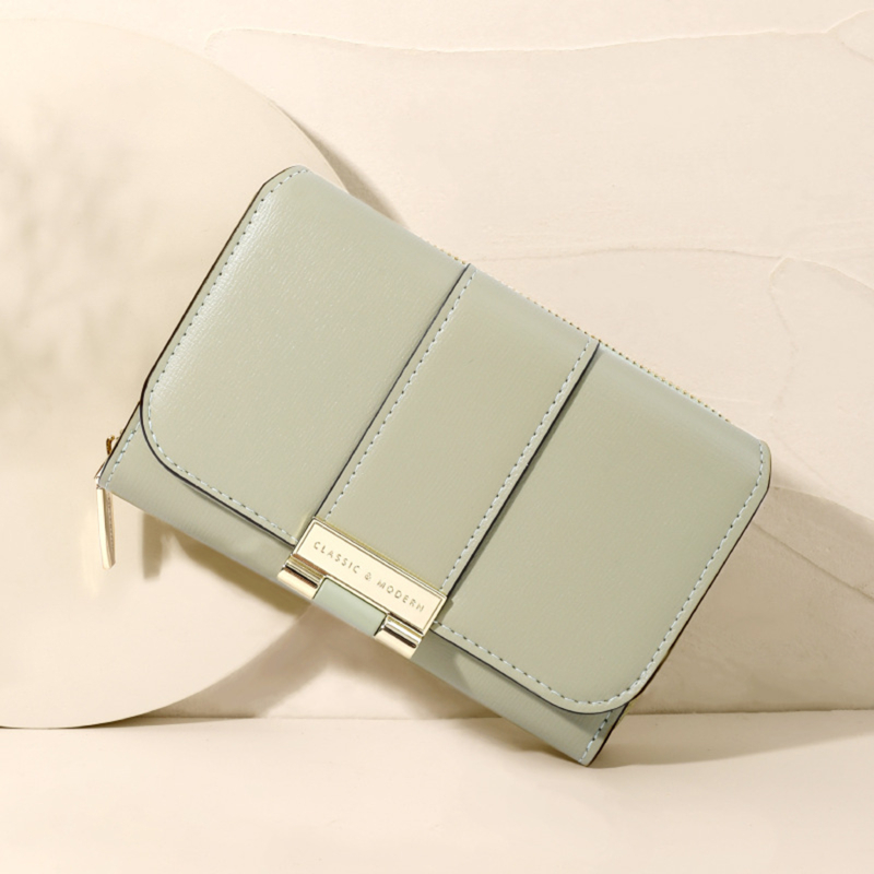 zxx333 Women Light Luxury Card Holder Short Walet Multi Card Card Holder Travel Clutch Bag Zipper Wallet With Coin Purse