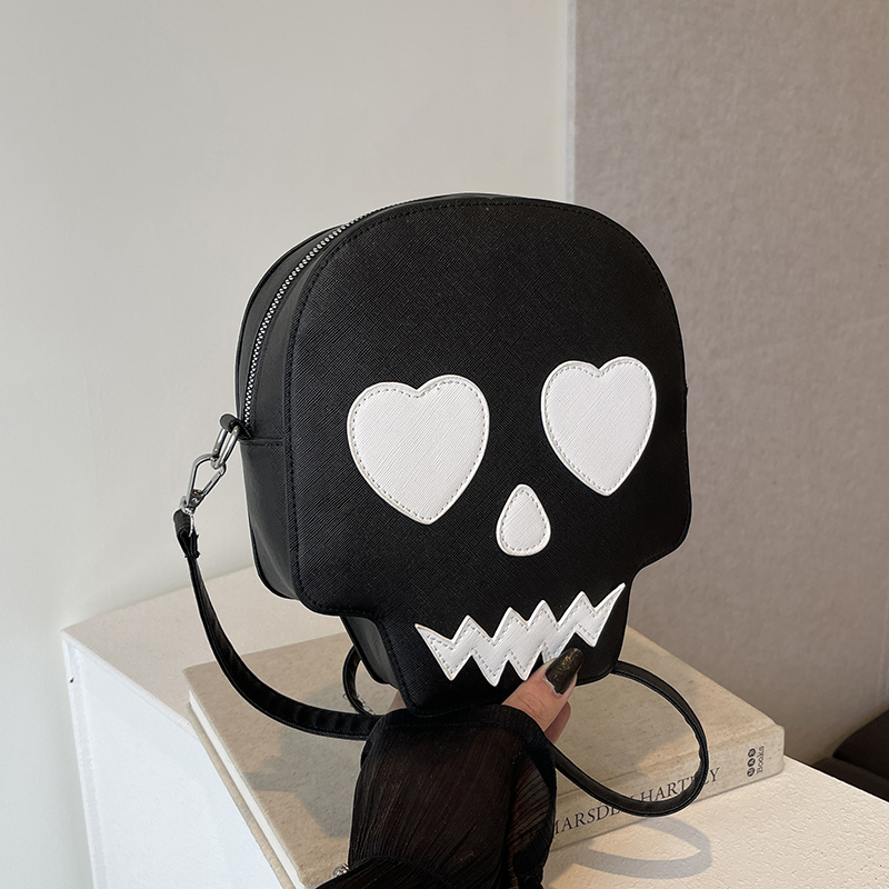 PU Skeleton Bag Creative Crossbody Wallet Adjustable Strap Ghost Crossbody Bag Funny Messenger Bag Ghost Satchel Bag