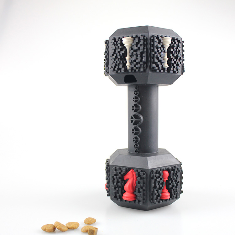 2020 new style dumbbell shaped pet dog rubber chew toy