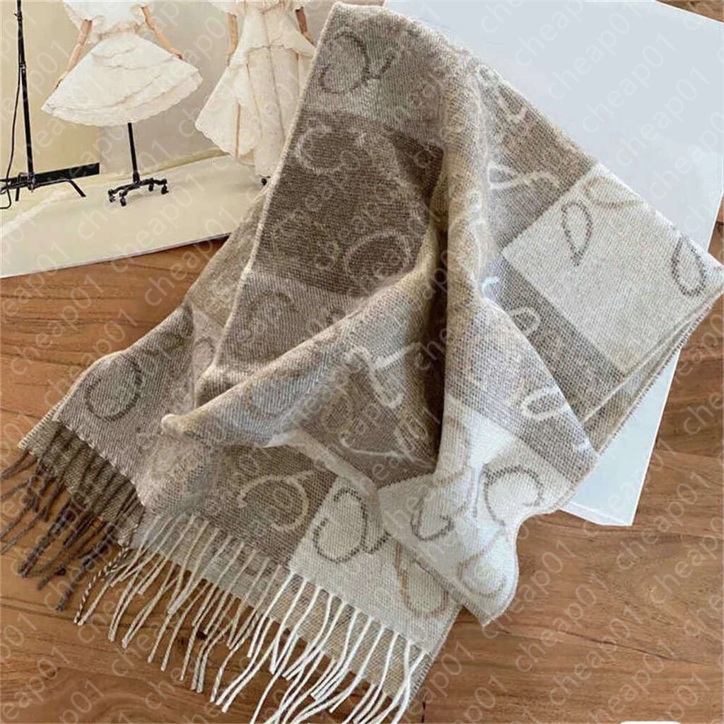 Hot Stylish Women Cashmere Designer Scarf Full Letter Printed Scarves Soft Touch Warm Wraps With Tags Autumn Winter Long Shawls