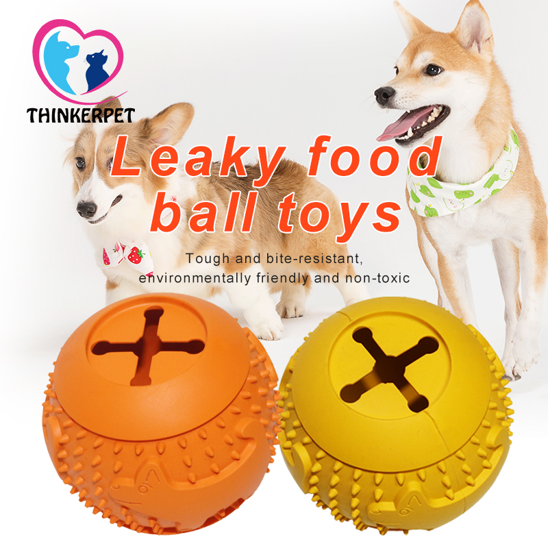 Thinkerpet Dog Toy Feeder Inspires Intelligence Bite Resistant Pet Treat Food Toy Chew Ball