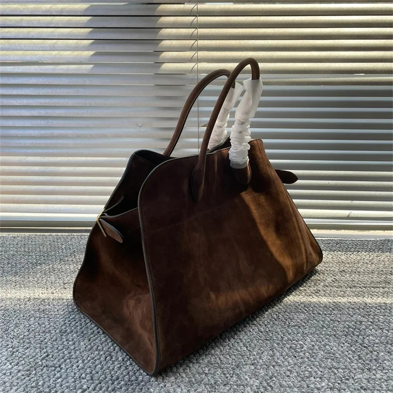 Suede Tote Stylish Casual Shoulder Crossbody Bag Large Capacity 100% Cowhide Handbag Hasp Style Genuine Leather Check Pattern