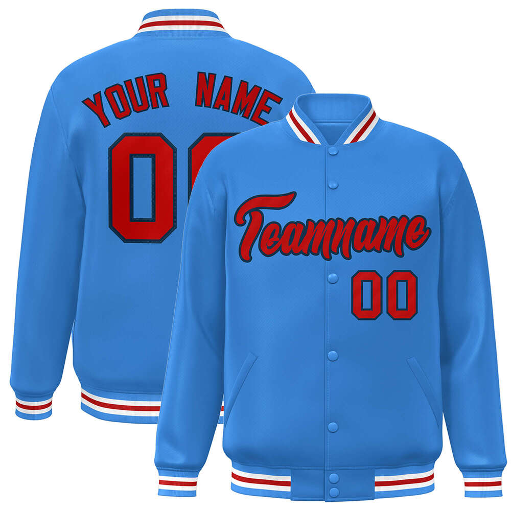 2025 Custom Baseball Classic Style Full-Snap Unisex Coat Personalized ed Name Number Varsity Letterman Jacket