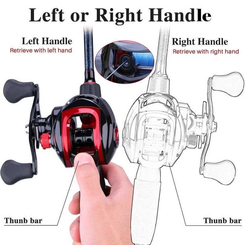 Sougayilang fishing rod 1.8-2.4m cast fishing rod reel combination 5-piece cast fishing rod 7+1BB bait fishing reel set W241108