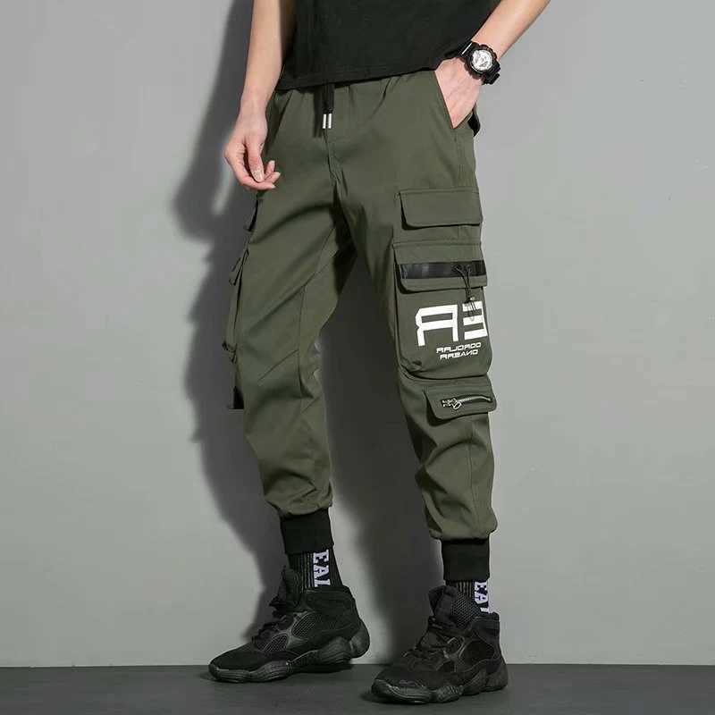 Men Trend Versatile Multi Pockets Cargo Pants Daily Fashion Sports Casual Trousers New Plush Thicken Winter Thermal Harem Pants LX241107