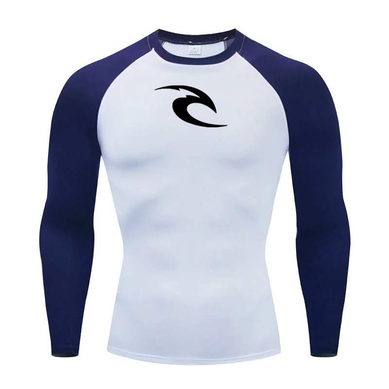 mens long sleeved compression shirt MMA fitness running gym comfortable fashionable breathable le sports quick drying top 241108