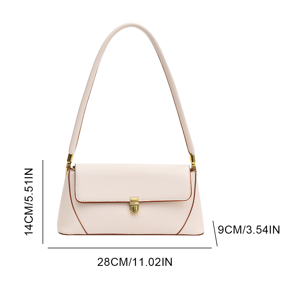 Retro Flap Underarm Bag PU Leather Clutch Purse Elegant Ladies Shoulder Purse Designer for Women Work Shopping Travel