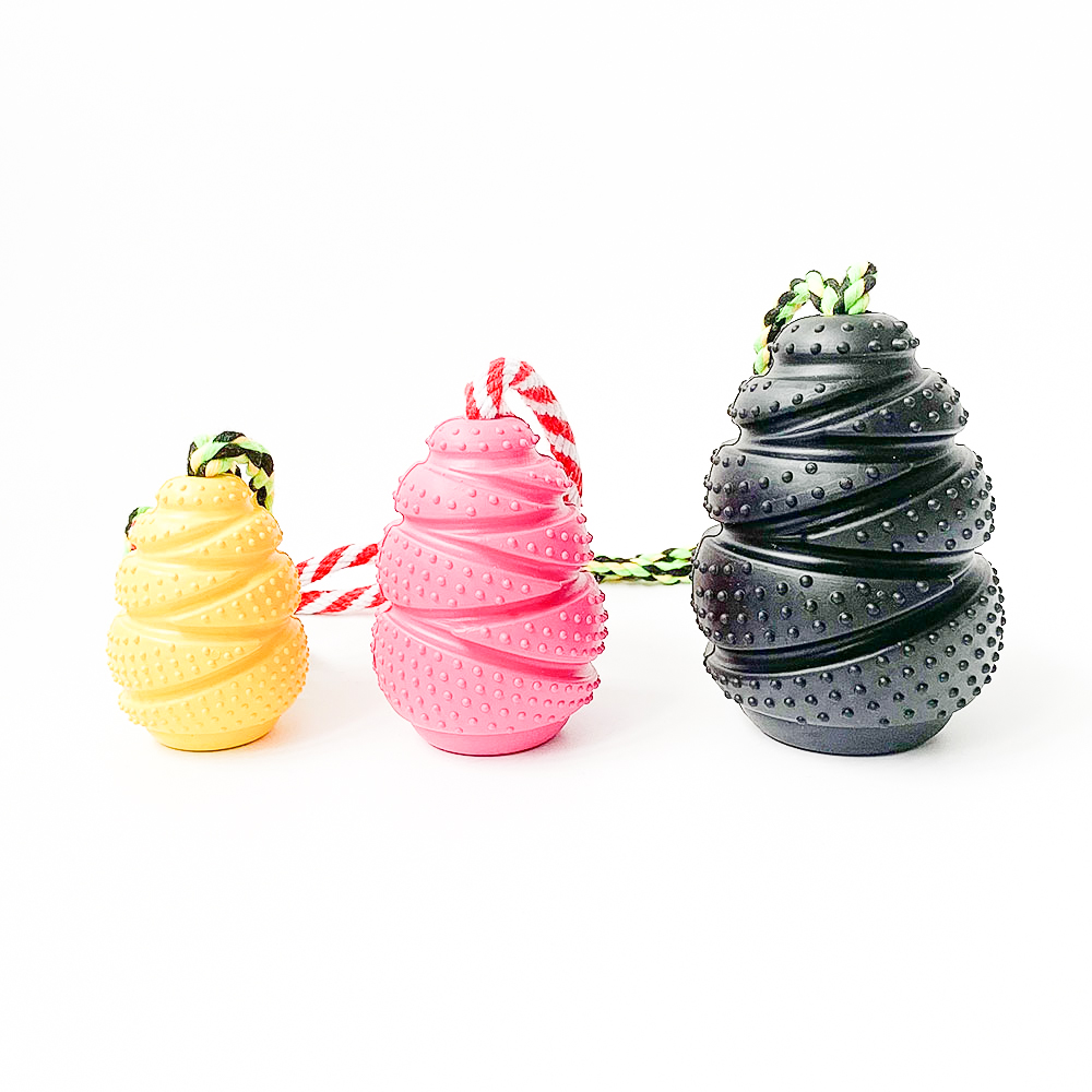 Natural Rubber Dog Chew Toy Snack Dispenser Dog Feeder Puzzle Toy Ball