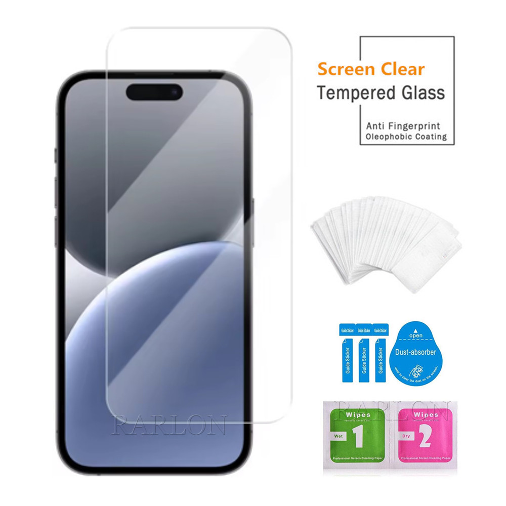 Tempered Glass Screen Protector For iPhone 16 15 Pro Max 14 13 12 11 XR XS X 8 7 Plus Samsung Galaxy S25 S24 S23 S22 S21 FE A54 A33 A53 A15 A06 A16 Edition Film 9H Anti shatter
