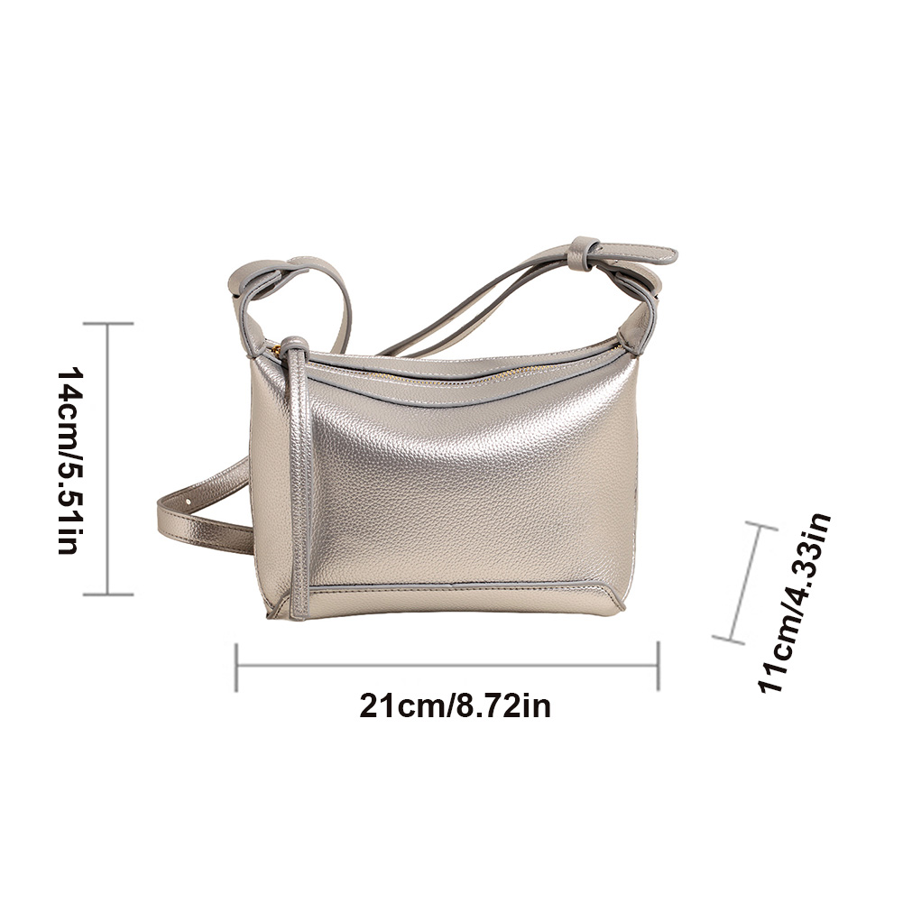 Adjustable Strap PU Leather Crossbody Bag Women Shoulder Bag Solid Satchel Purse Clutch Purse for Work Travel Shopping