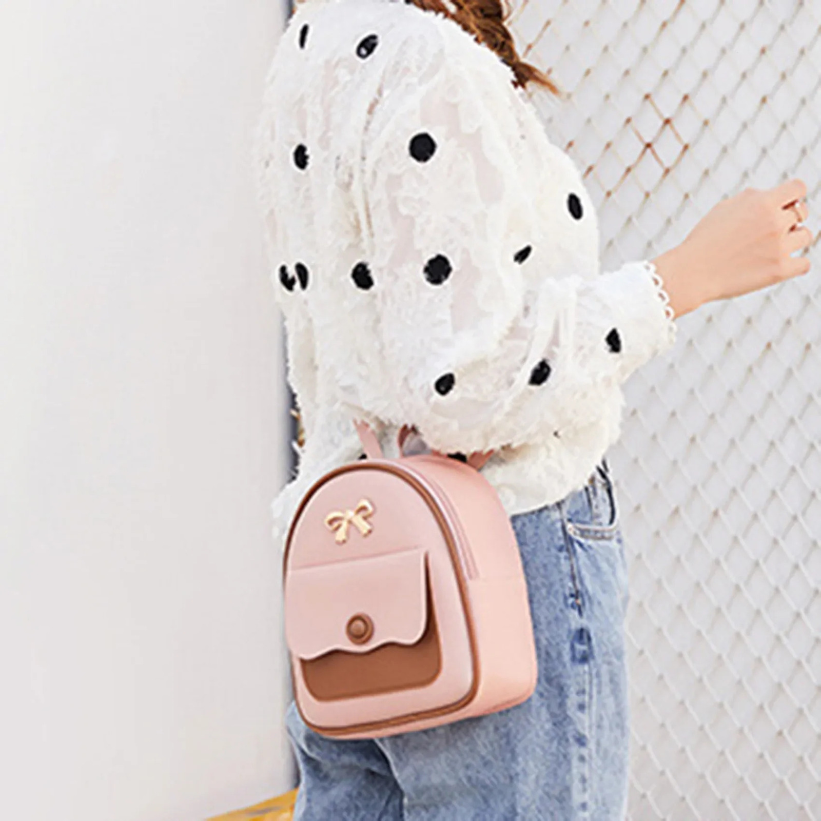 Fashion Casual Women Mini Backpack PU Leather Small Bag School Girl Backpacks Korean Style Ladies Cute Travelling 241029