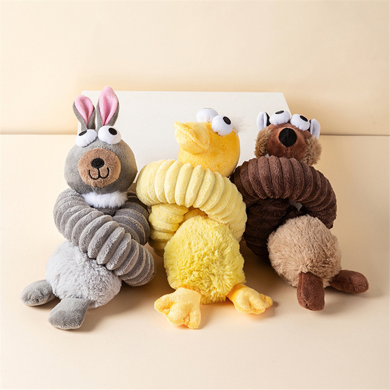 Funny Pet Toys For Dogs Plush Chewing Toy Teeth Grinding Interactive Chew Squeaky Dog Toys Pet Supplies