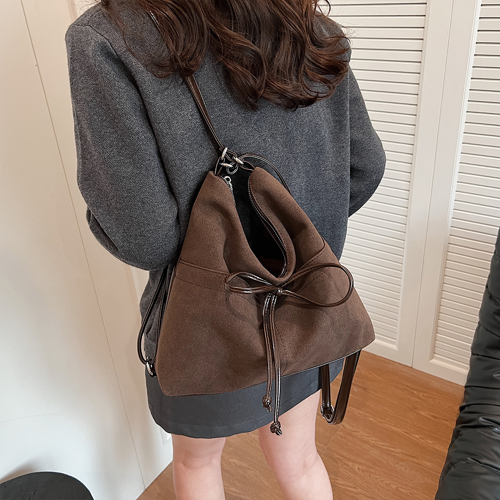 Hot Selling Large Capacity Women's Shoulder Bag Backpack New High Quality Suede Design Youth Ladies Handbag Bolsas Femininas