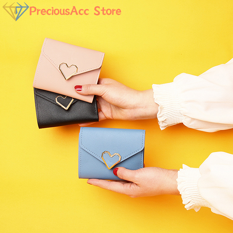 New Wallets Fashion PU Leather Embroidered Small Wallet Cute Card Holder Multi-card Slot Minimalist Mini Coin Purses For Women
