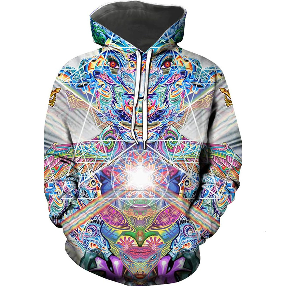 Hoodie for Mens Womens Men Women Novelty Pullover Hoodies Trippy 3D Printed Sweatshirt Graphic Fashionable and colorful painting patterns