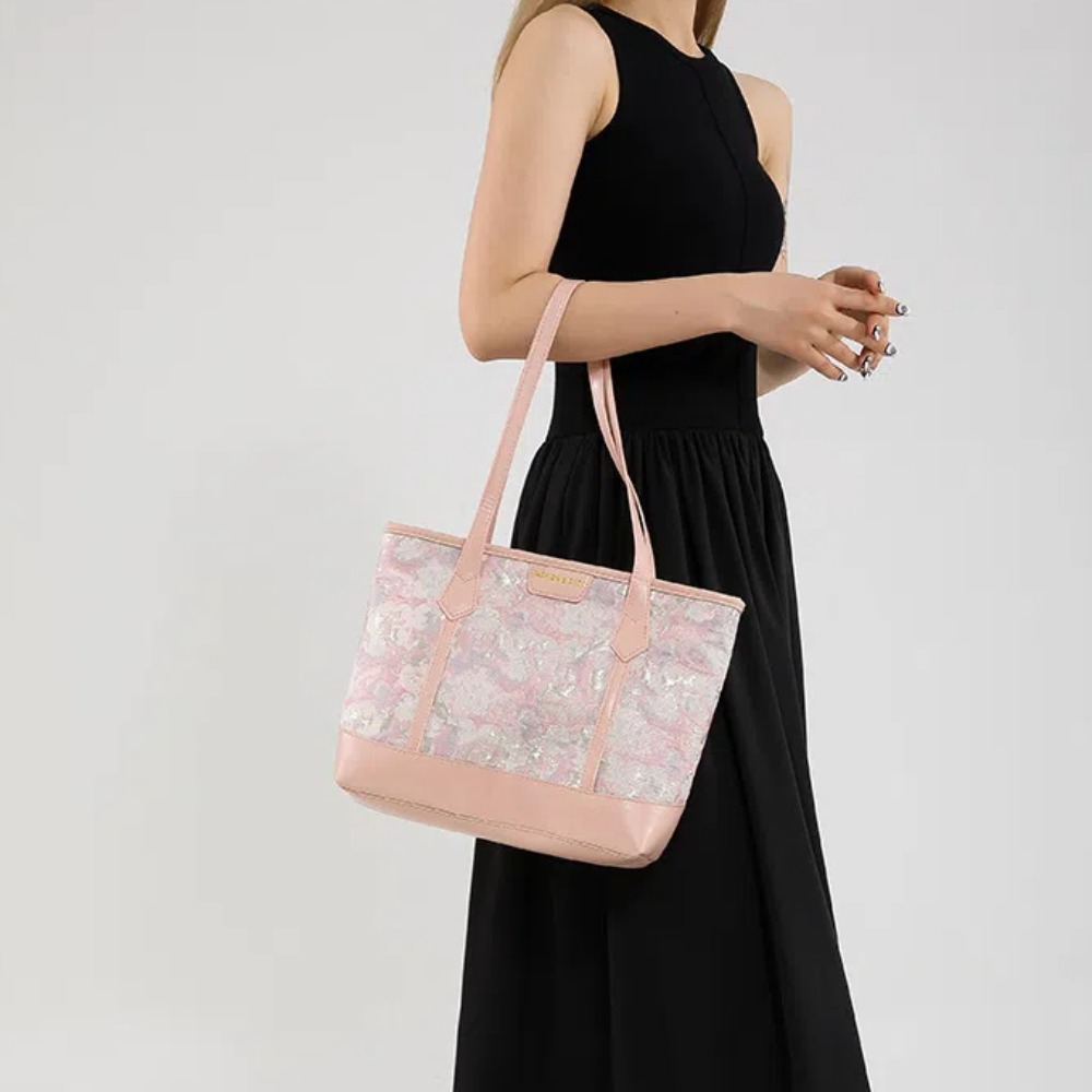 High-end Zipper Embroidered Tote Bag Printed Large Capacity Satin Shoulder Bag Chinese Style Soft PU Ladies Handbag Travel