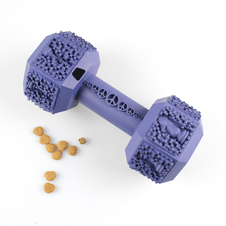 2020 new style dumbbell shaped pet dog rubber chew toy