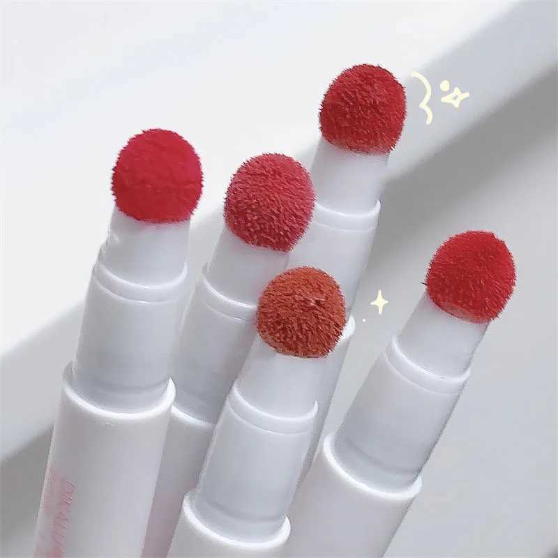Lip Gloss Cream Air Cushion Lips Cream Matte Brick Red Lip Glaze Mud Lipstick Pen Non-Stick Cup Female Lip Tint Korean Makeup W250312
