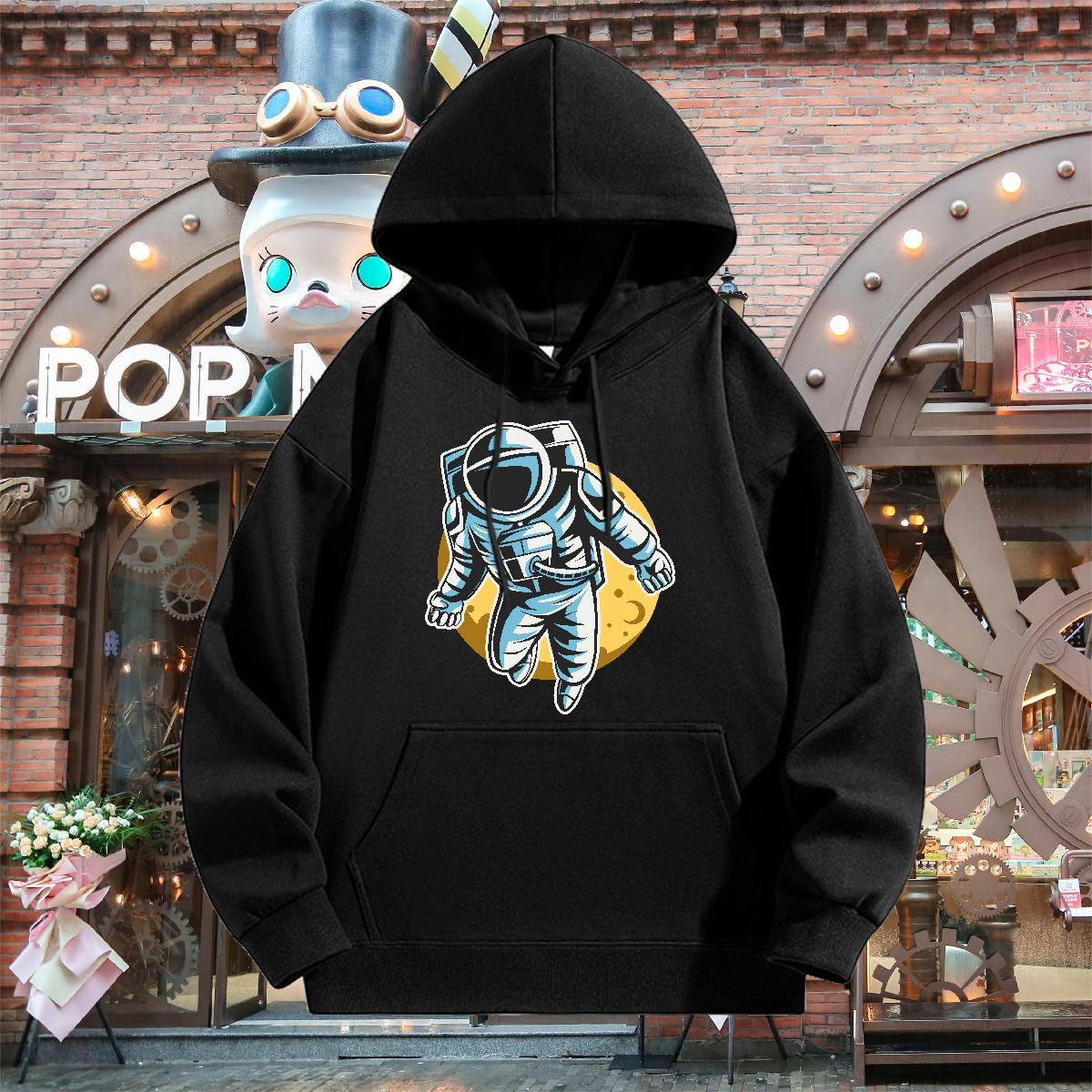 Stylist Hoodie For Man Long Sleeve Soft Loose Fit Hoodie Pullover Custom Print Plus Size Tops Spring Autumn Cotton 350g