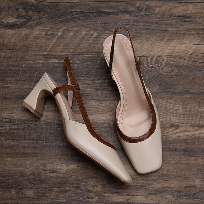 Sexy High Heels Women Sandals Summer Dress Party Shoes New Square Toe Designer 2024 Walking Slides Mujer atos Pumps