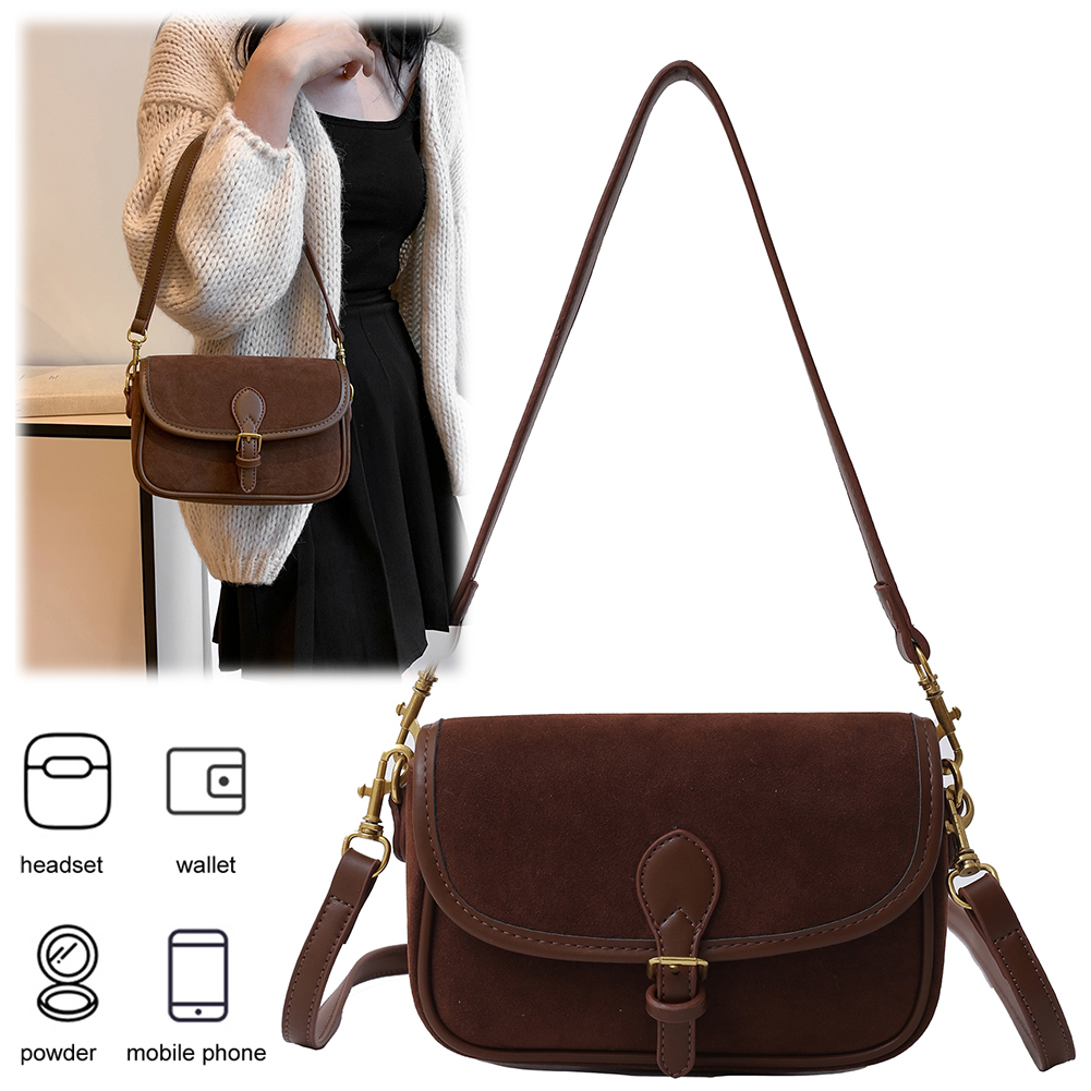 Shoulder Bag for Women Vintage Underarm Bag Leather Messenger Purse Handbag for Work Travel