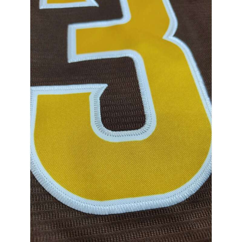 2025 Customized Name And Number Men's Embroidery Baseball Jersey San Diego Brown V-Neck Personalized Short Sleeve Button Down Shirts