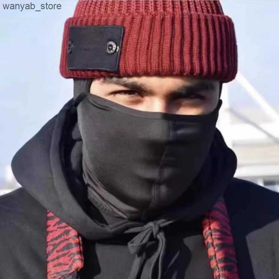 Beanie/Skull Caps 2024 Winter New Y2K Hip Hop Street Mens and Womens Universal Warm Hoodie Wool Knitted Hat L240910
