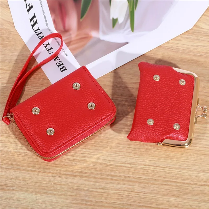 Popular New Fashion Women's Wallet Wrist Strap Short Coin Purse Trend Clip Bag Female Elegant Multifunctional Card