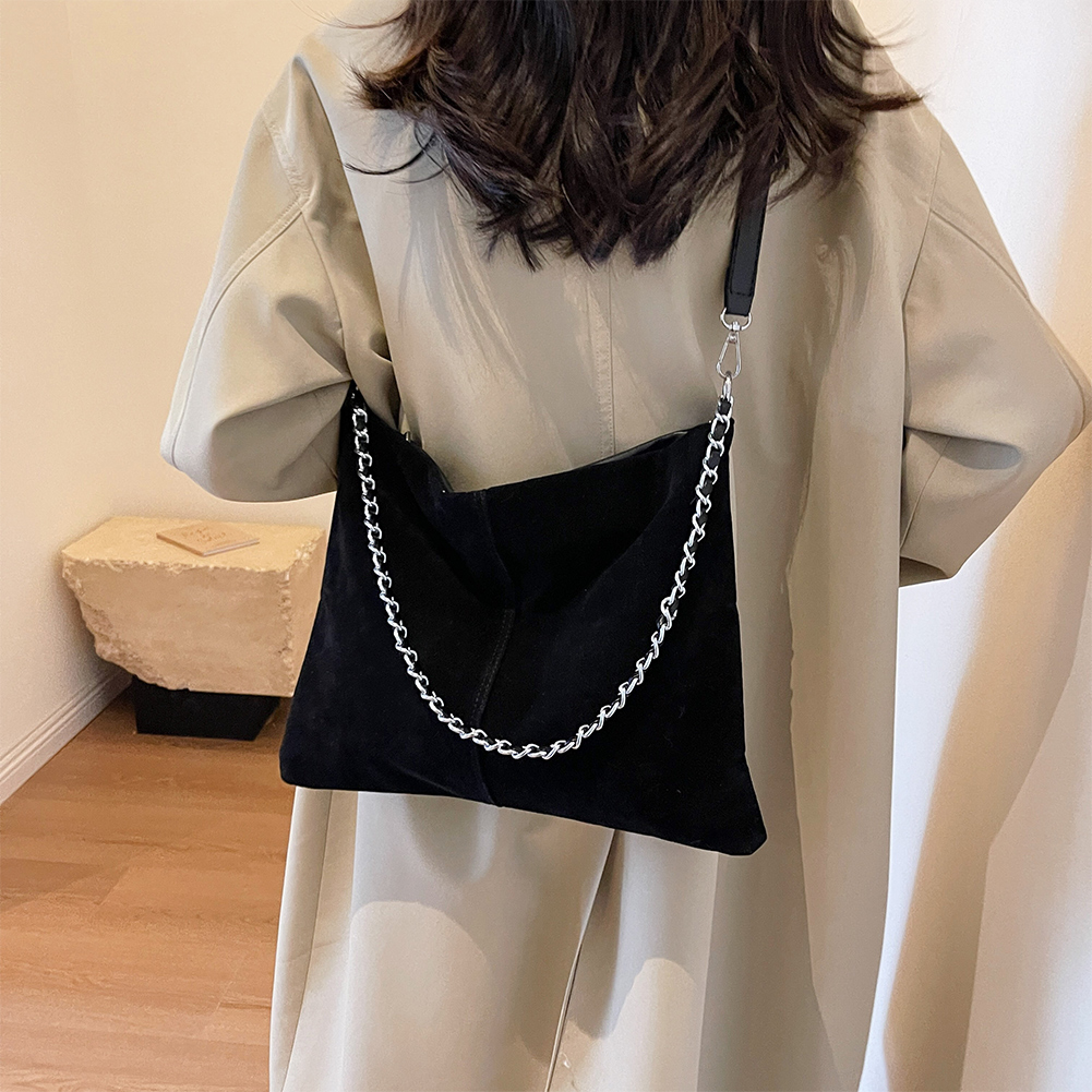 Leisure Retro Suede Suede Bag 2024 New Women's Bag Purse Autumn Winter Versatile One Shoulder Crossbody Bag Sac A Main Femme