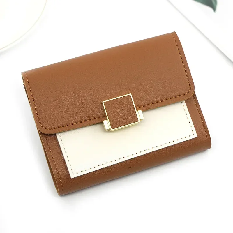 Women's Wallet Credit Card Holder Money Bags Zipper Coin Purse Mini Lightweight Portable Slot Wallets Metal Buckle Purses