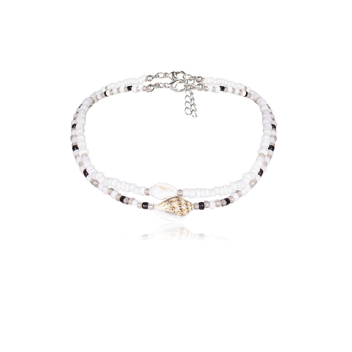 Cross Border Retro Style Neckchain Bead From Europe and America Versatile Layering Beach Conch Beach Shell Collarbone Chain Necklace From Korea