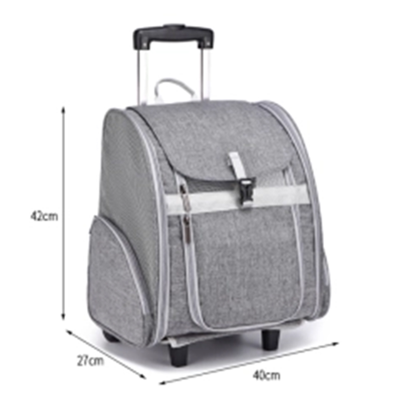 All-in-One Canine Convenience Kit: Sturdy Rolling Kennel for Stress-Free Transportation of Your Furry Companion