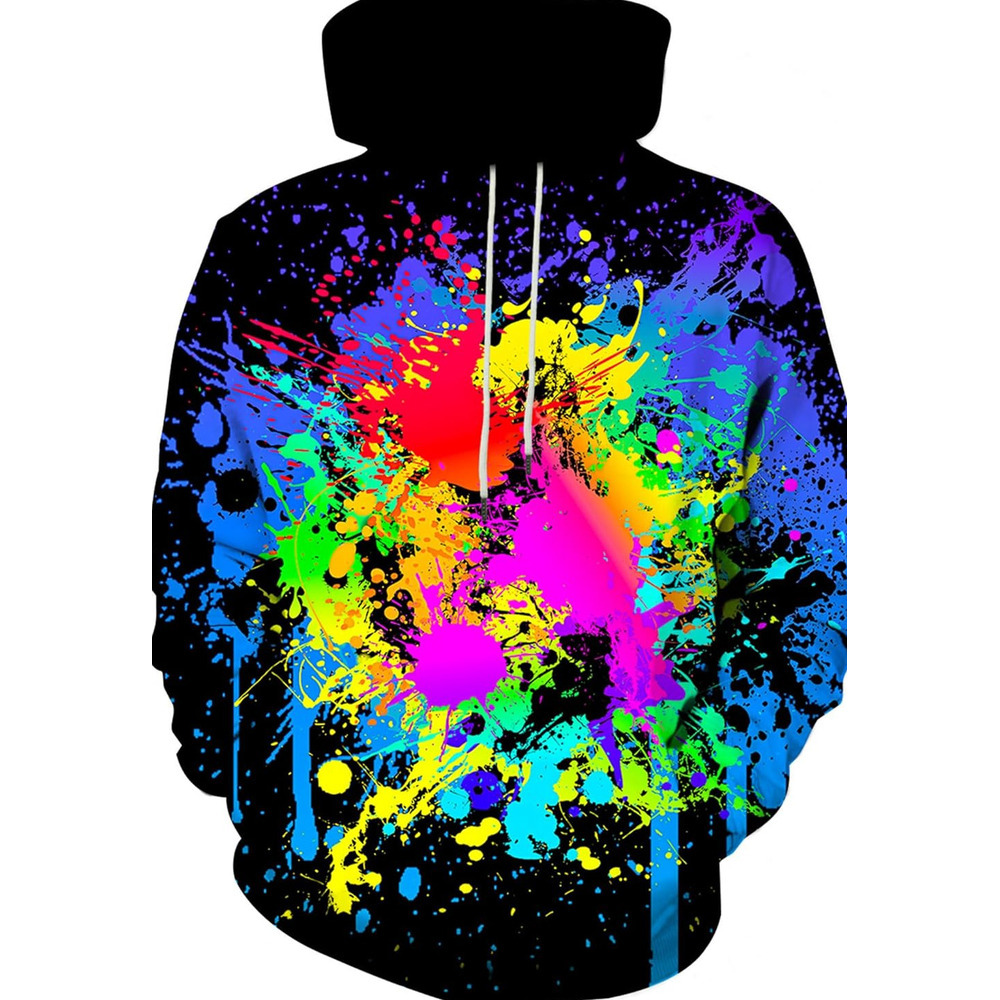 Hoodie for Mens Unisex 3D Novelty Hoodies for Men Women Cool Graphic Pullover Sweatshirts with Pockets Graphic Fashionable colorful patterns
