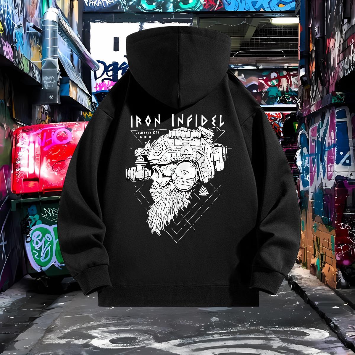 Free Shipping Hooded Sweatshirt Breathable Long Sleeve Unisex Men's Hooded Sweatshirt Oversized 3XL Tops Pullover Hoodie Home Outdoor Cotton 350g