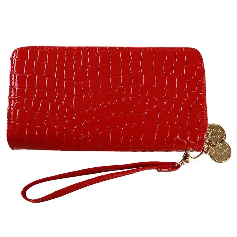 Fashion Quilted Long Wallet For Women, Zipper Around Clutch Coin Purse, Multi Card Slots Mobile Phone Bag
