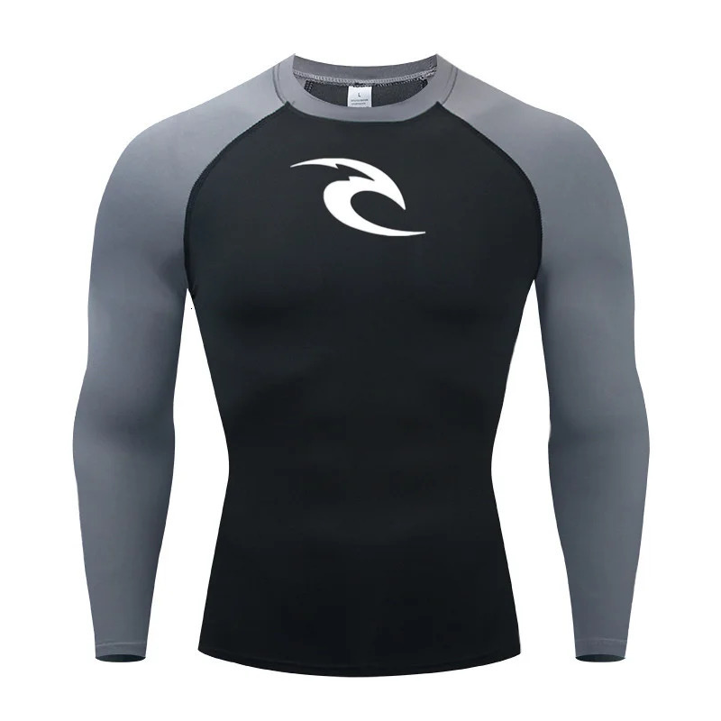 mens long sleeved compression shirt MMA fitness running gym comfortable fashionable breathable le sports quick drying top 241108